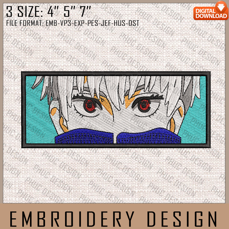 Toge Embroidery Files, Jujutsu Kaisen, Anime Inspired Embroidery Design, Machine Embroidery Design.jpg