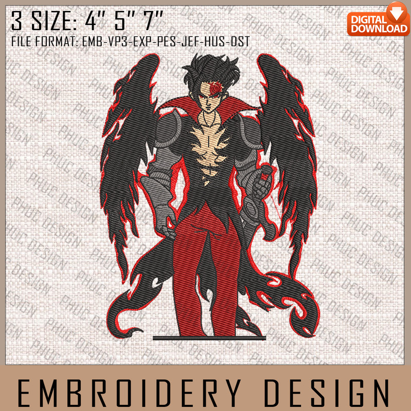 Zeldris Embroidery Files, Nanatsu no Taizai, Anime Inspired Embroidery Design, Machine Embroidery Design.jpg