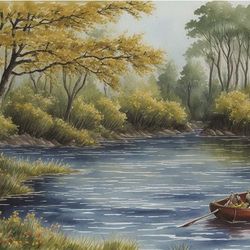 peaceful river retreat