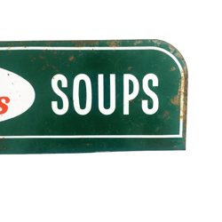 knorr swiss soups metal sign advertising ad wall hanging tin enamel big plate vintage original 1960s retro not reproduct