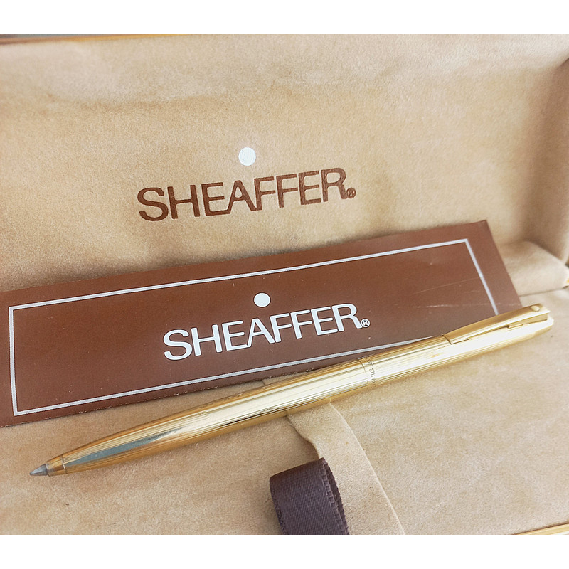 SHEAFFER AGIO Reminder Clip Ball Pen In Gold 12 K Gold Filled In Gift Box  Guarantee Original 3