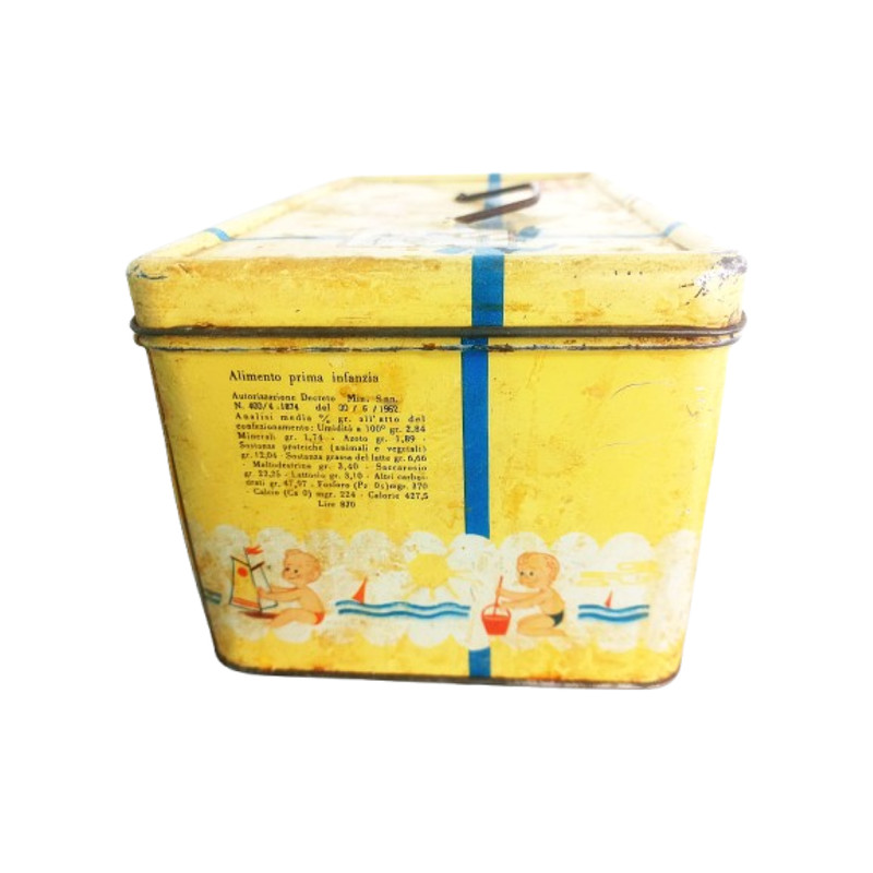 BISCOTTI PLASMON Baby Kids Italian Cookies Collectible TIN Box Original Made In Italy 1960s 3
