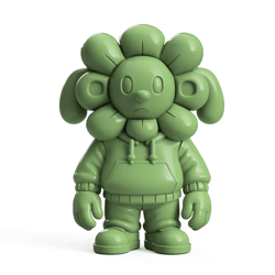 flower man kaws style art figure 3d stl file