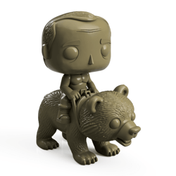 vladimir putin riding bear funko art toy 3d stl file