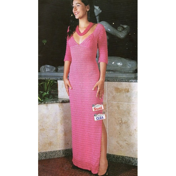 Digital  Vintage Crochet Pattern Dress Manga  Summer Dress, Evening Dress, Beach Dress  Spanish PDF Template (2).jpg
