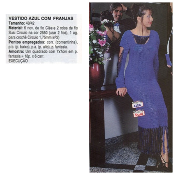 Digital  Vintage Crochet Pattern Dress Franjas  Summer Dress, Evening Dress, Beach Dress  Spanish PDF Template (5).jpg
