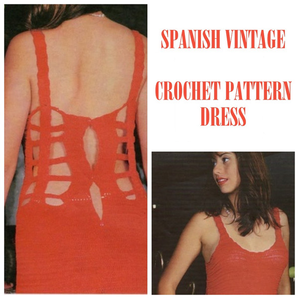Digital  Vintage Crochet Pattern Dress Susi  Summer Dress, Evening Dress, Beach Dress  Spanish PDF Template.jpg