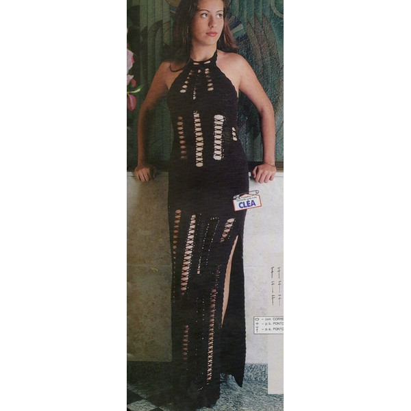 Digital  Vintage Crochet Pattern Dress Unica  Summer Dress, Evening Dress, Beach Dress  Spanish PDF Template (3).jpg