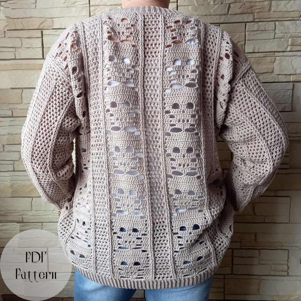 Crochet Pattern Cardigan With Skulls 0