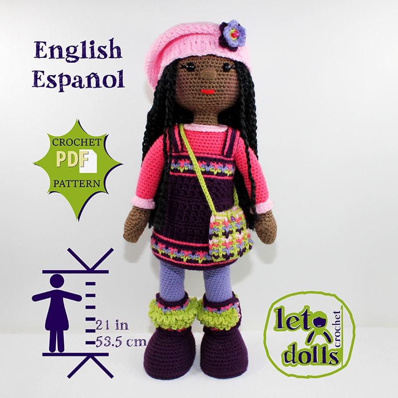 Crochet Doll Pattern Amigurumi Doll Pattern Large Doll 2153cm Brenda 0