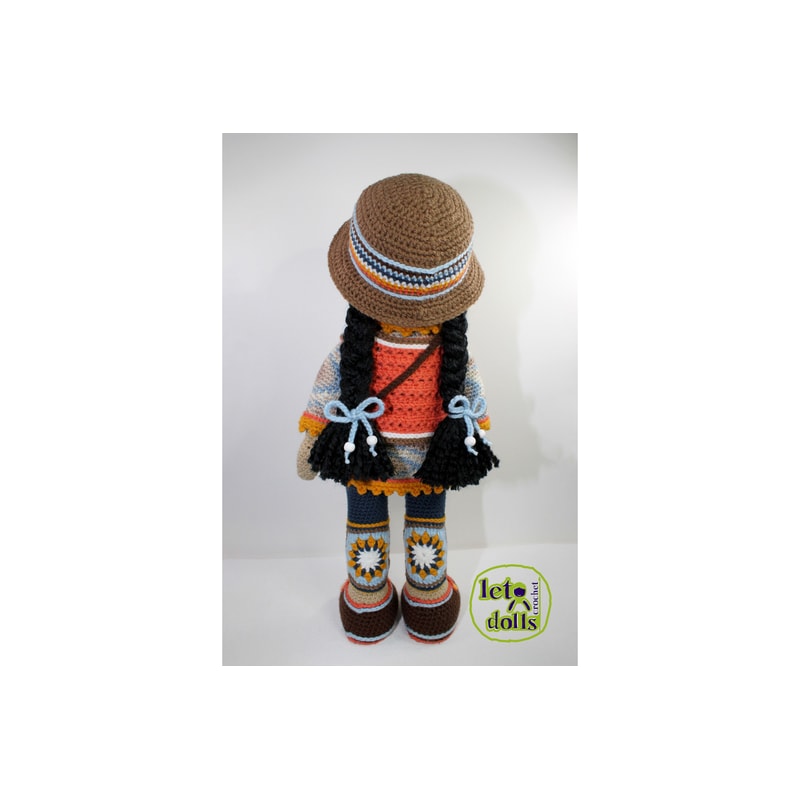 Crochet Doll Pattern Amigurumi Doll Pattern Large Doll 2153cm Cara 2