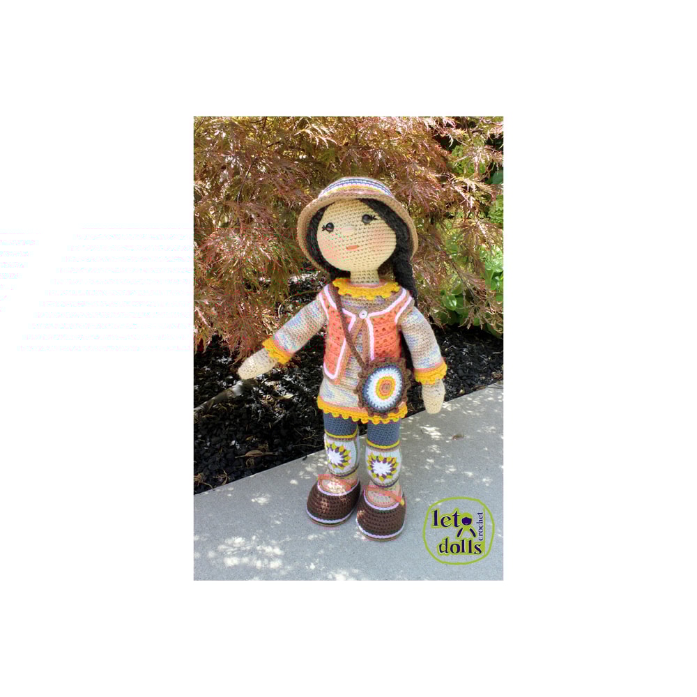 Crochet Doll Pattern Amigurumi Doll Pattern Large Doll 2153cm Cara 4