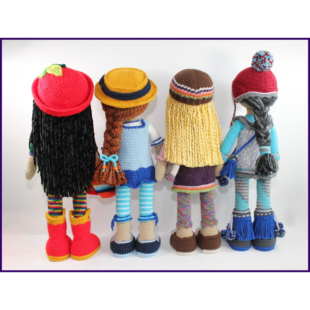 Crochet Doll Pattern Amigurumi Doll Pattern Large Dolls 2153cm All Seasons Friends 1