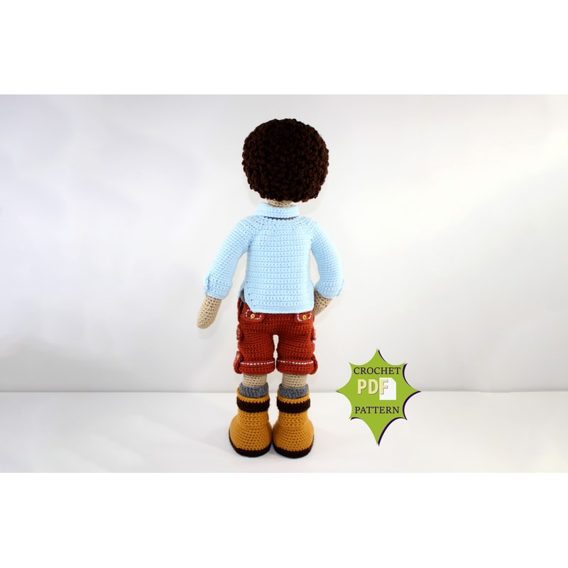 Crochet Doll Pattern Amigurumi Doll Pattern XLarge Doll 2461cm Quique 0