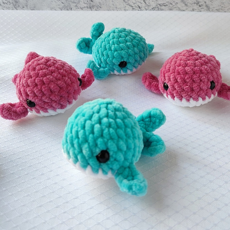 Baby Whale Whale Crochet Pattern PDF Cute Amigurumi Whale Plush DIY Ocean Animal Toy 1