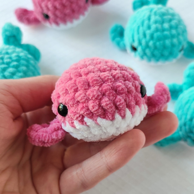 Baby Whale Whale Crochet Pattern PDF Cute Amigurumi Whale Plush DIY Ocean Animal Toy 0