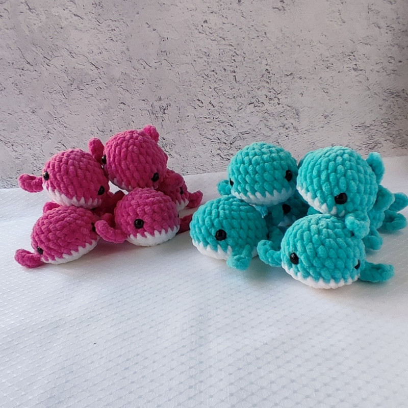 Baby Whale Whale Crochet Pattern PDF Cute Amigurumi Whale Plush DIY Ocean Animal Toy 2