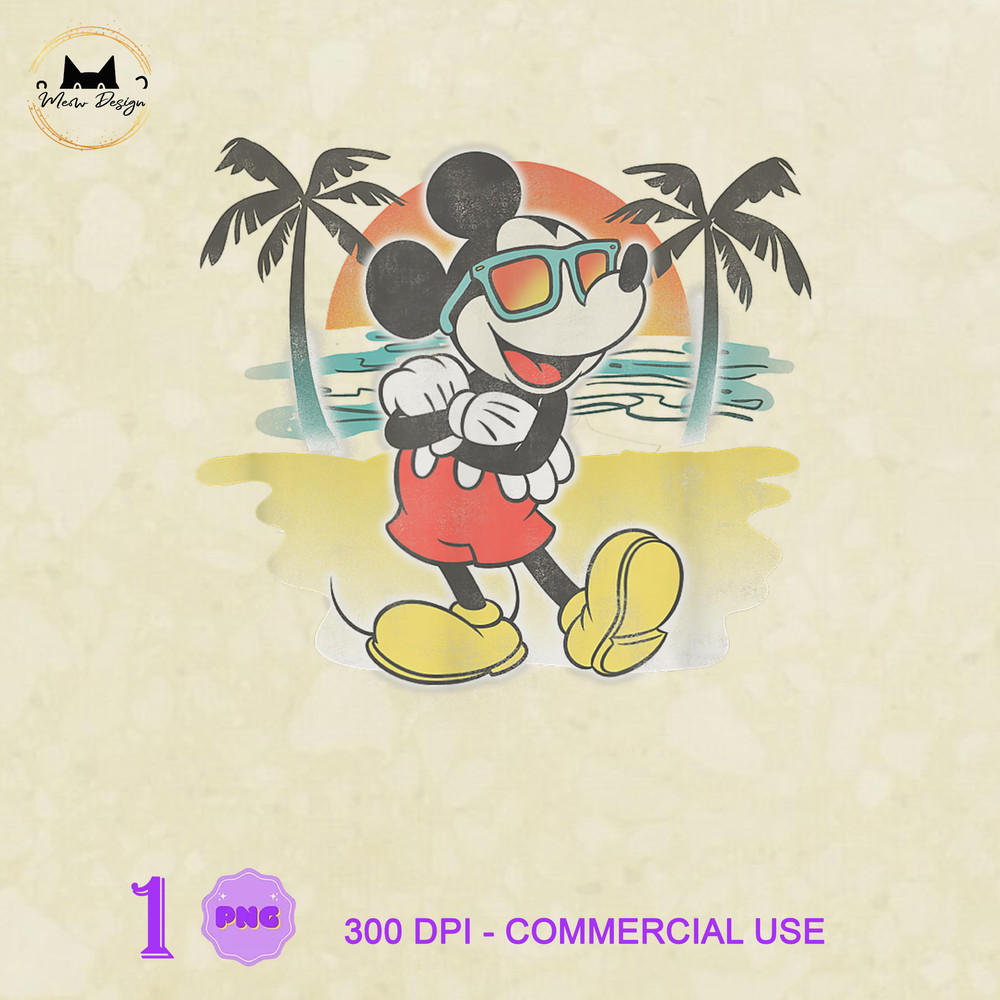 MK23032308 Disney Mickey Classic Mickey Beach Airbrushed, Mickey PNG, Disney Mickey PNG, Disney PNG.jpg