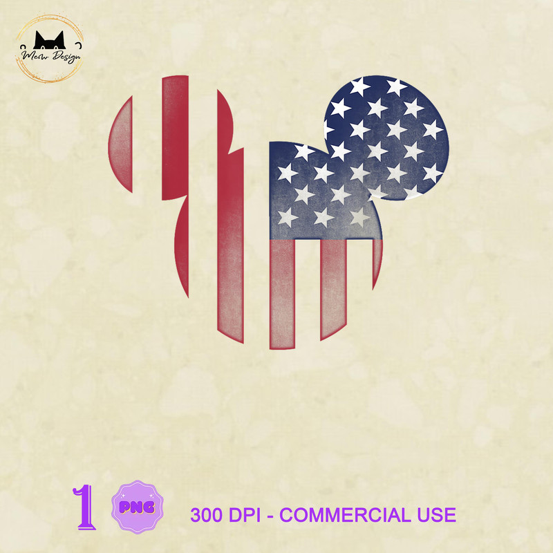 MK23032312 Disney Mickey Mouse Americana Ears shape, Mickey PNG, Disney Mickey PNG, Disney PNG.jpg
