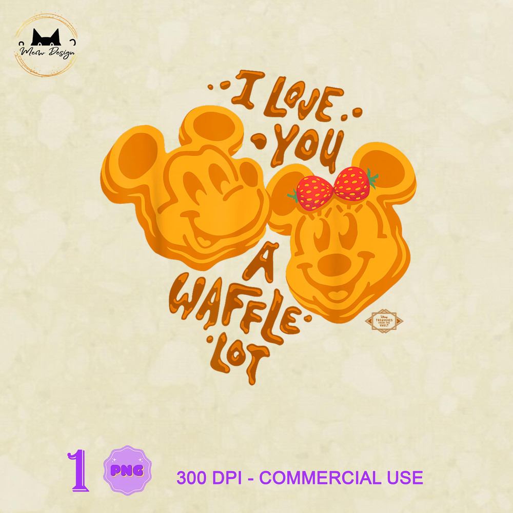 MK230323124 Disney Mickey & Minnie Love You a Waffle Lot 2019s Day, Mickey PNG, Disney Mickey PNG, Disney PNG.jpg