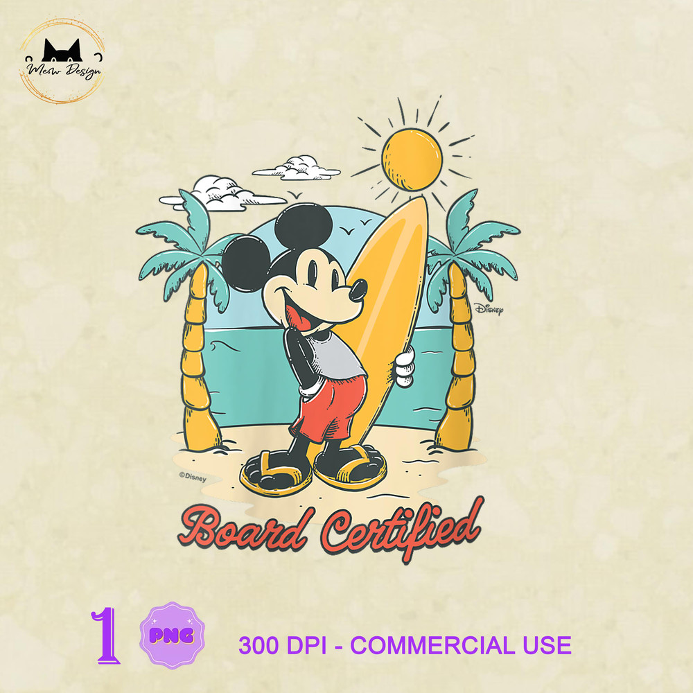 MK230323104 Womens Mickey Mouse  Surfboard Certified Summer Beach Graphic , Mickey PNG, Disney Mickey PNG, Disney PNG.jpg