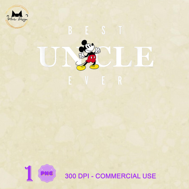 MK23032345 Disney Mickey Mouse humbs Up Best Uncle Ever Fatheru2019s Day, Mickey PNG, Disney Mickey PNG, Disney PNG.jpg