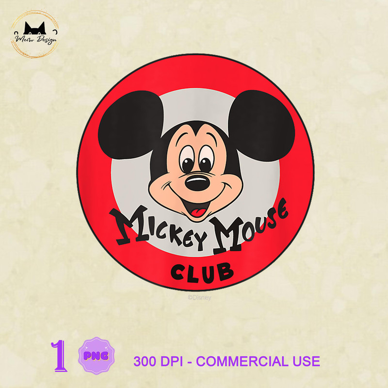 MK23032390 Disney 100 Mickey Mouse Club Logo Color intage D100, Mickey PNG, Disney Mickey PNG, Disney PNG.jpg