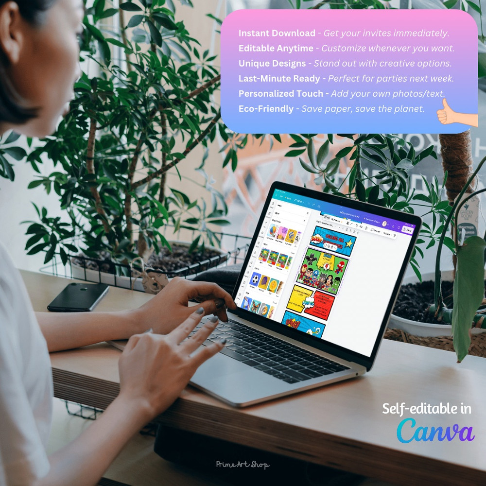 Avengers Baby Digital Invite Superhero Birthday Invitation Editable Invitation Card Comic Book Kids Birthday Template 7