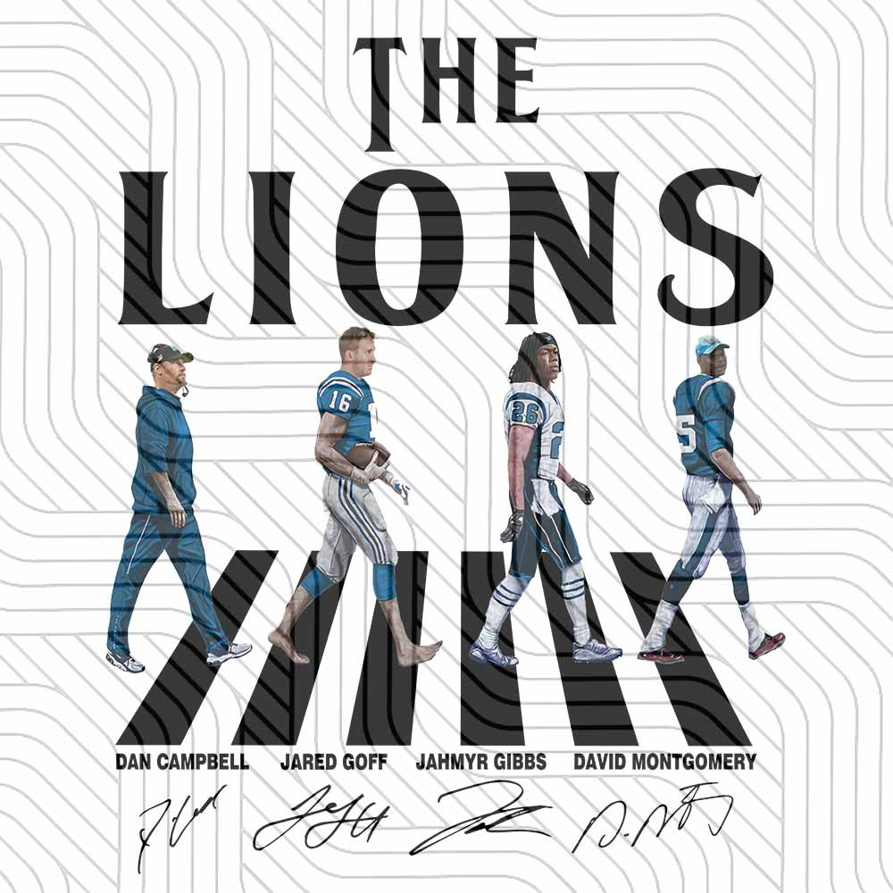 Lions Walking Abbey Road Signatures Football Shirt, Dan Campbell, Jared Goff, Jahmyr Gibbs mockup.jpg
