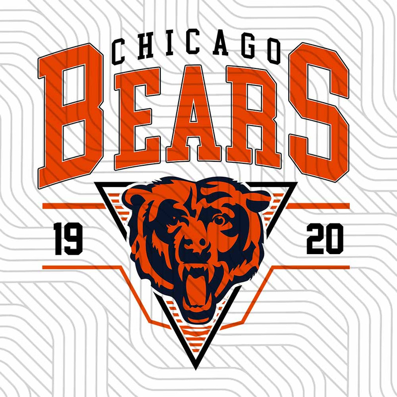 Chicago Bear Vintage Style PNG For Sublimation - Digital Download for Print Tshirt Sweatshirt.jpg