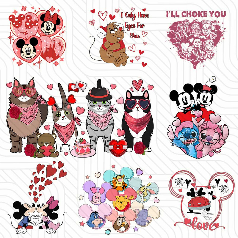 Valentine Cartoon Disney Bundle PNG File Digital Download.jpg