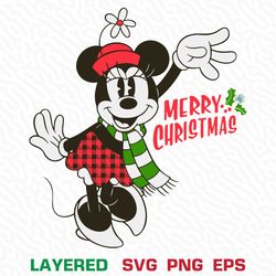 Christmas Minnie Mouse Svg, Disney Christmas Svg, Mini Mouse