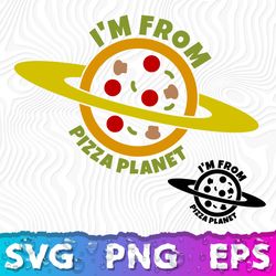 alien toy story logo, pizza planet svg, pizza planet logo, p
