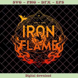 Iron Flame Fourth Wing Rebecca Yarros SVG Graphic File, PNG - SVG Files, Z1412