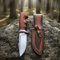 buynow full tang outdoor knife leather sheath