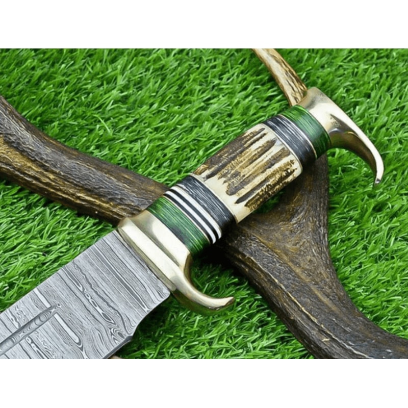 Buy Copper Damascus Hunting Bowie Knife