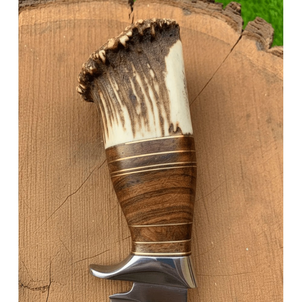 Buy now custom stag antler hunting knife