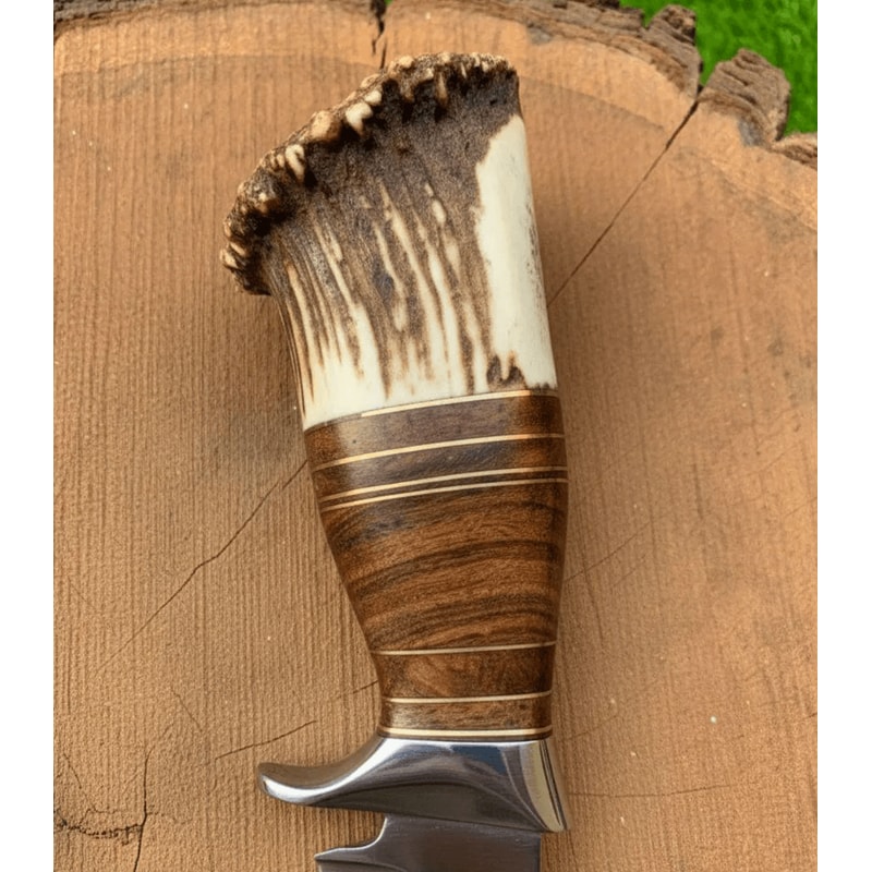 Buy now custom stag antler hunting knife