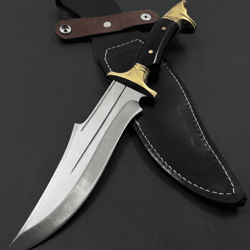 13.4 inch handmade wolf head hunting knife with personalized engraved 4116 stainless steel full tang knife