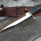 Handmade D2 Steel Bowie Knife Buffalo Horn Handle Leather Sheath Hunter Gift Husband GIFT 3