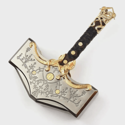 hand forged god of war hammer, ragnarok mjolnir replica | movie replica hammer