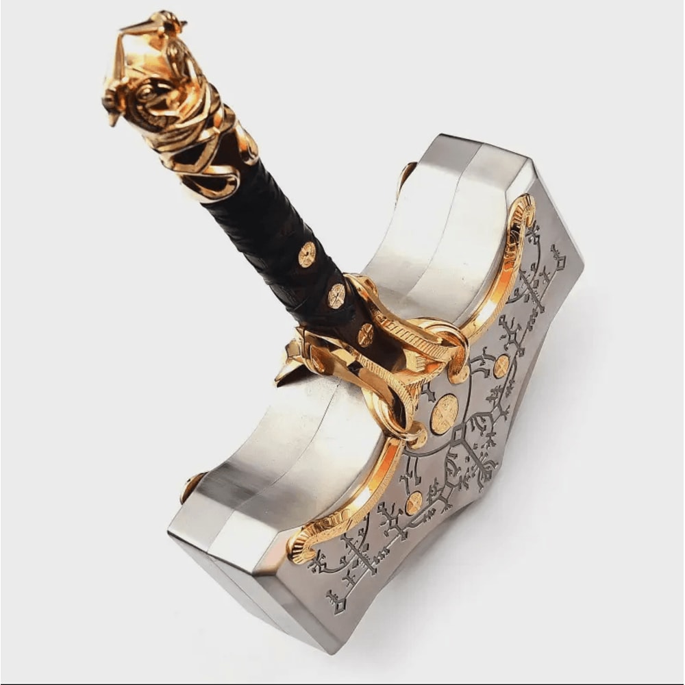 Hand Forged God Of War Hammer Ragnarok Mjolnir Replica Movie Replica Hammer 4