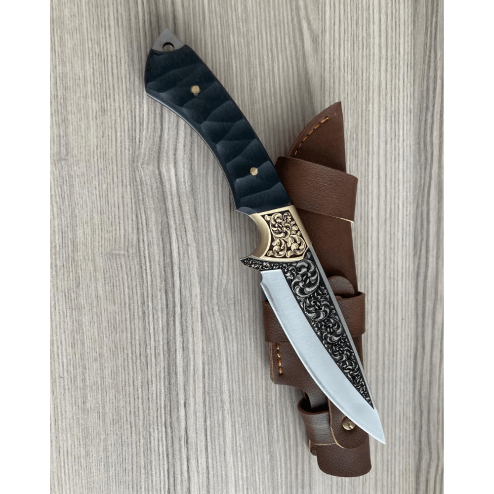 Handmade Bushcraft Knife Collectible Camping Knife With Leather Sheath Collectible Outdoor Gift 1