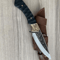 Handmade Bushcraft Knife Collectible Camping Knife With Leather Sheath Collectible Outdoor Gift 1