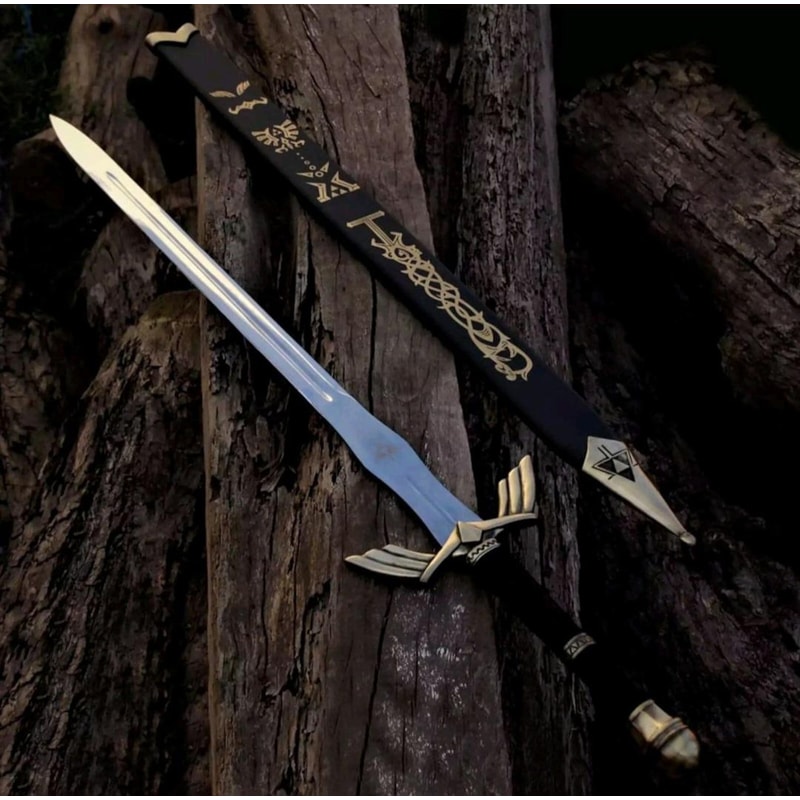 Viking Fantasy Knight Sword 40 Inch Carbon Steel Cosplay Replica Medieval Replica 0