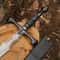 Damascus Steel Fantasy Sword 40 Inch Handmade Viking Display Sword Cosplay Collector Replica 4
