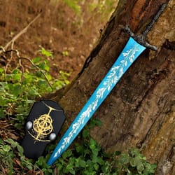 glowing blue moonlight great sword | handcrafted fantasy collectors display blade