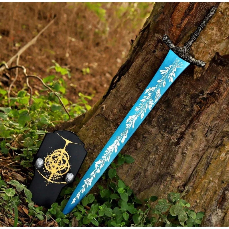Glowing Blue Moonlight Great Sword Handcrafted Fantasy Collectors Display Blade 0