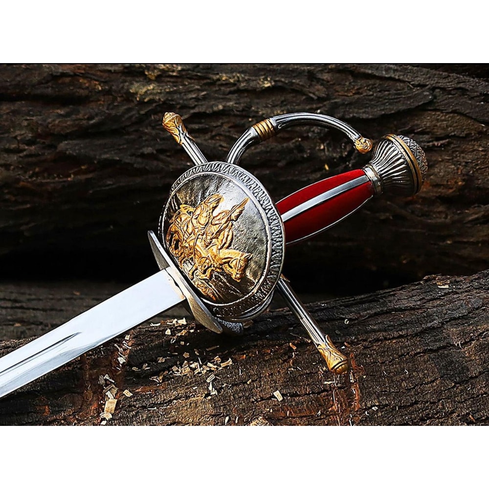 Handcrafted Medieval Knight Sword Replica High Carbon Steel Renaissance Blade 3