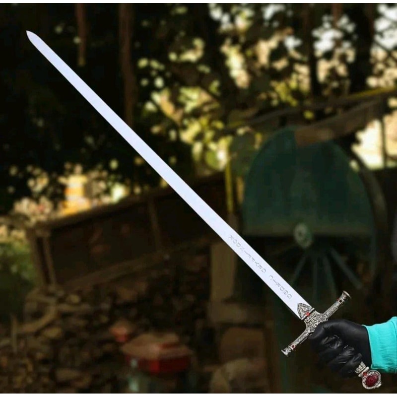 Fantasy Knight Sword 38 Inch Handcrafted Ornate Crossguard Blade Collector Display Blade 1